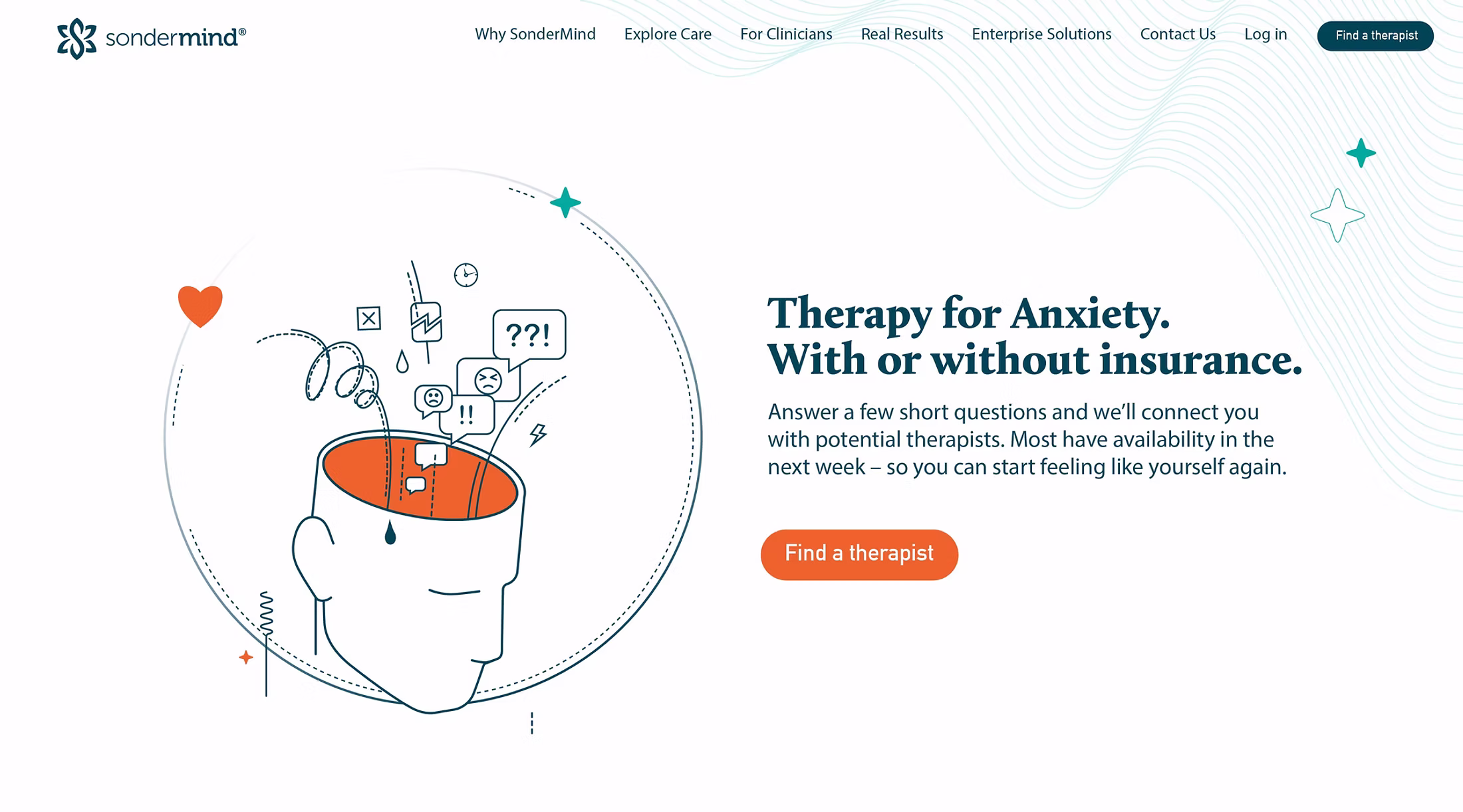Anxiety landing page